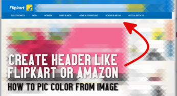 Create headers like Flipkart or Amazon & How to pic colour from Image