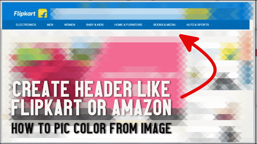 Create header like flipkart or amazon & How to pic color from Image
