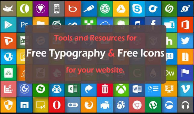 Tools and Resources for Free Typography & Free Icons for your website.
