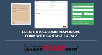 Creating a 2-Column Responsive Form with Contact form 7 WordPress Plugin