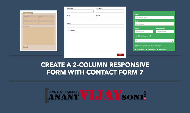 Creating a 2-Column Responsive Form with Contact form 7 WordPress Plugin