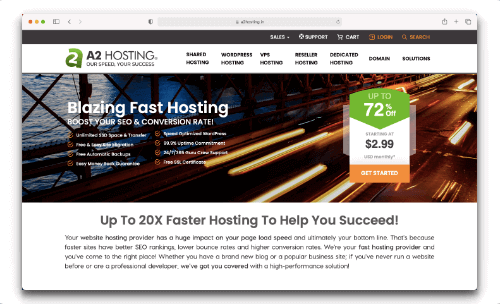 A2Hosting - India's Best speed web hosting