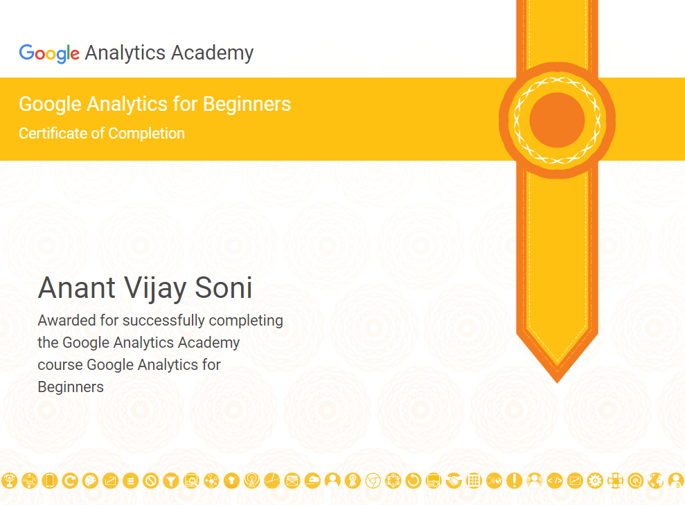 Anant Vijay Soni - Google Analytics for Beginners