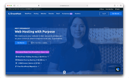 DreamHost - Best web hosting in India