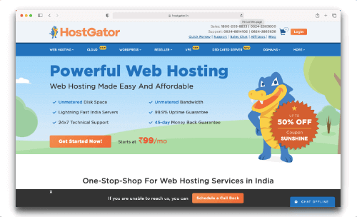 Hostgator - Best Cloud Hosting Services in India