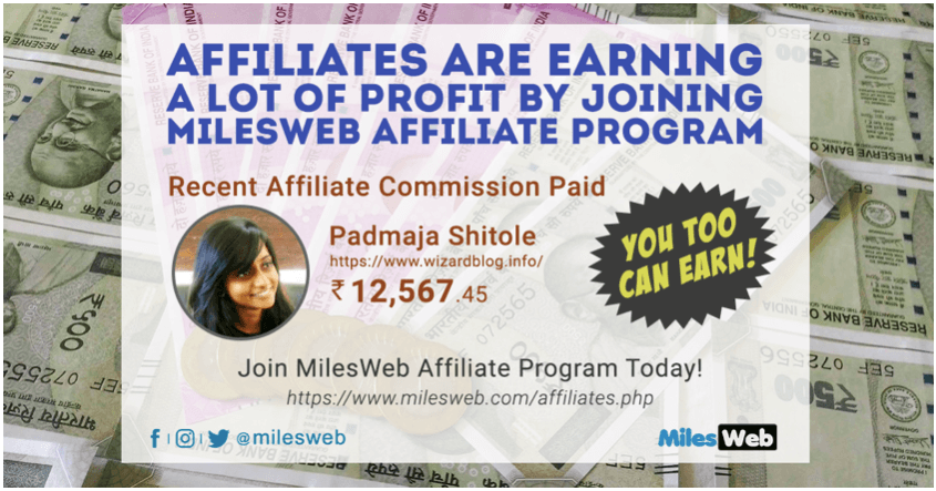 MilesWeb Affiliate Program Payment Proof