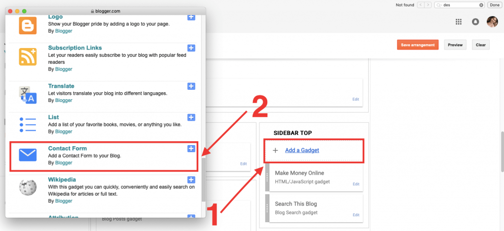 How to create contact form page in Blogger? 1