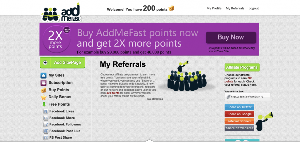 Addmefast - Best websites to get Free Subscribers, Followers, Likes, Share and Comments