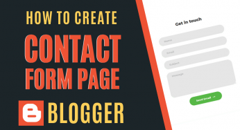 How to create contact form page in Blogger?