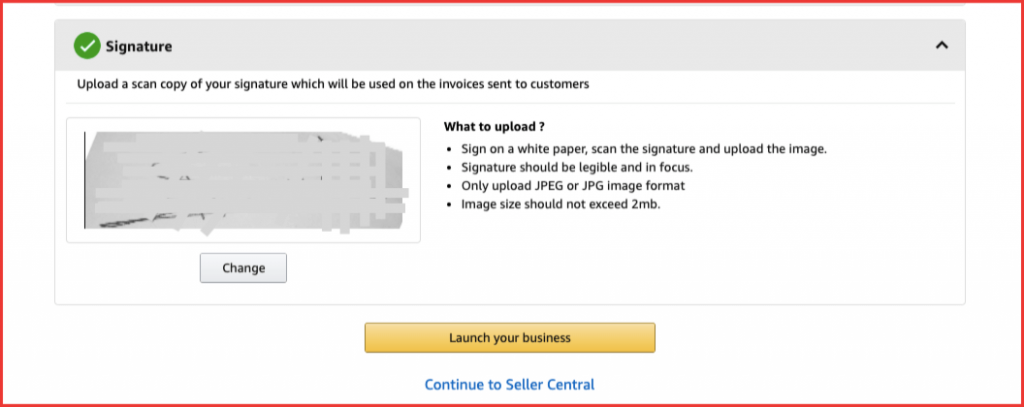 Signature - Dashboard - Sell on Amazon