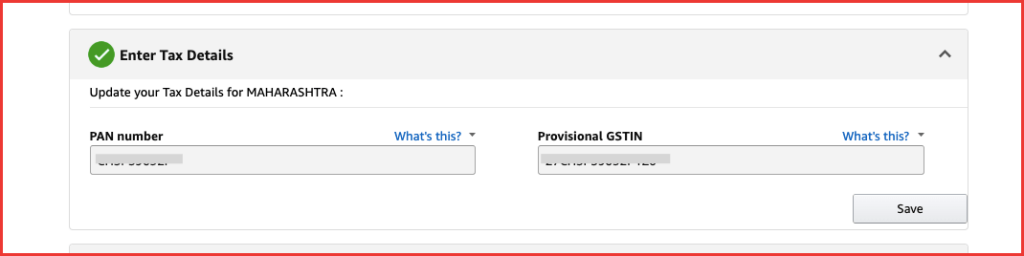 Tax Details - Dashboard - Sell on Amazon