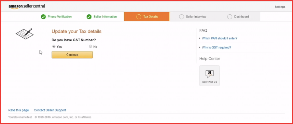 Tax Details - Sell on Amazon