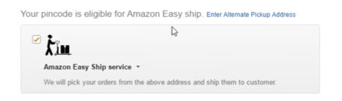 your pincode is eligible for amazon easy ship