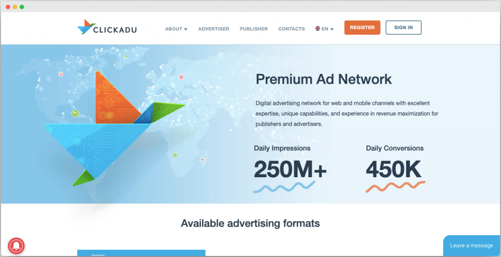 Clickadu Ad network - Best Google adsense alternative