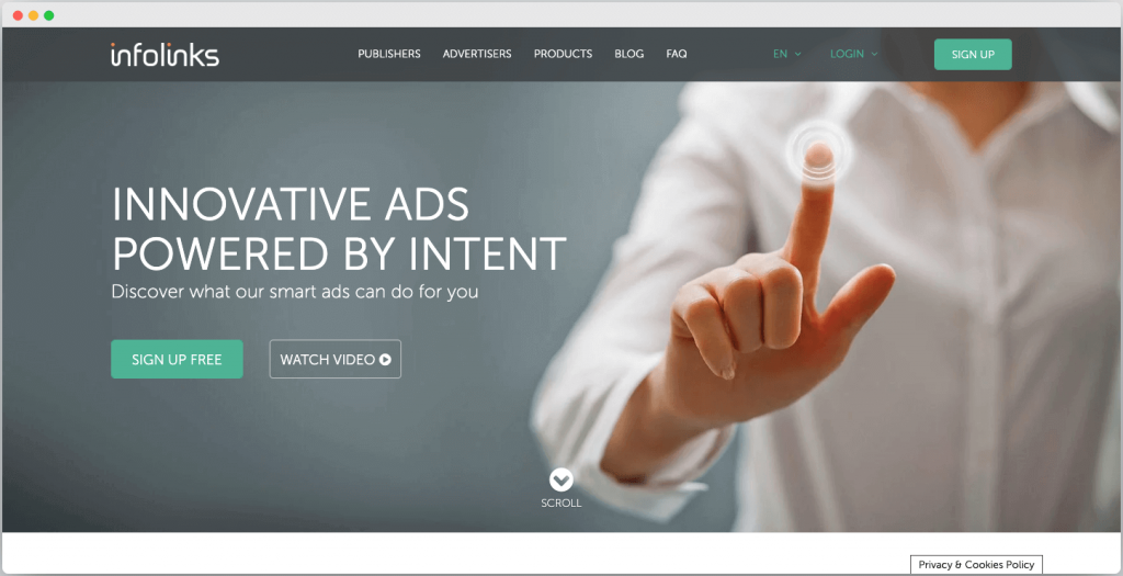 Infolinks ad network - Best Google adsense alternatives