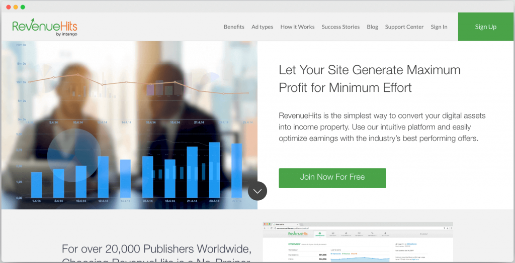 RevenueHits ad network - Best Google adsense alternatives