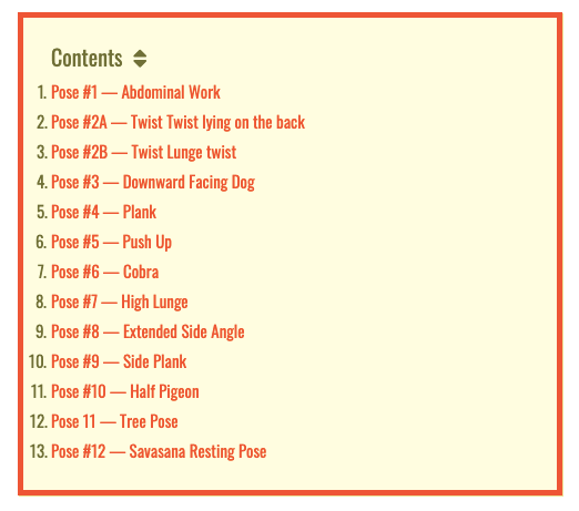 Final Table of content result show in Your blogger blog