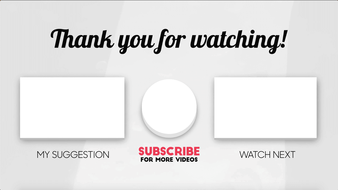 Youtube End Screen Video Template