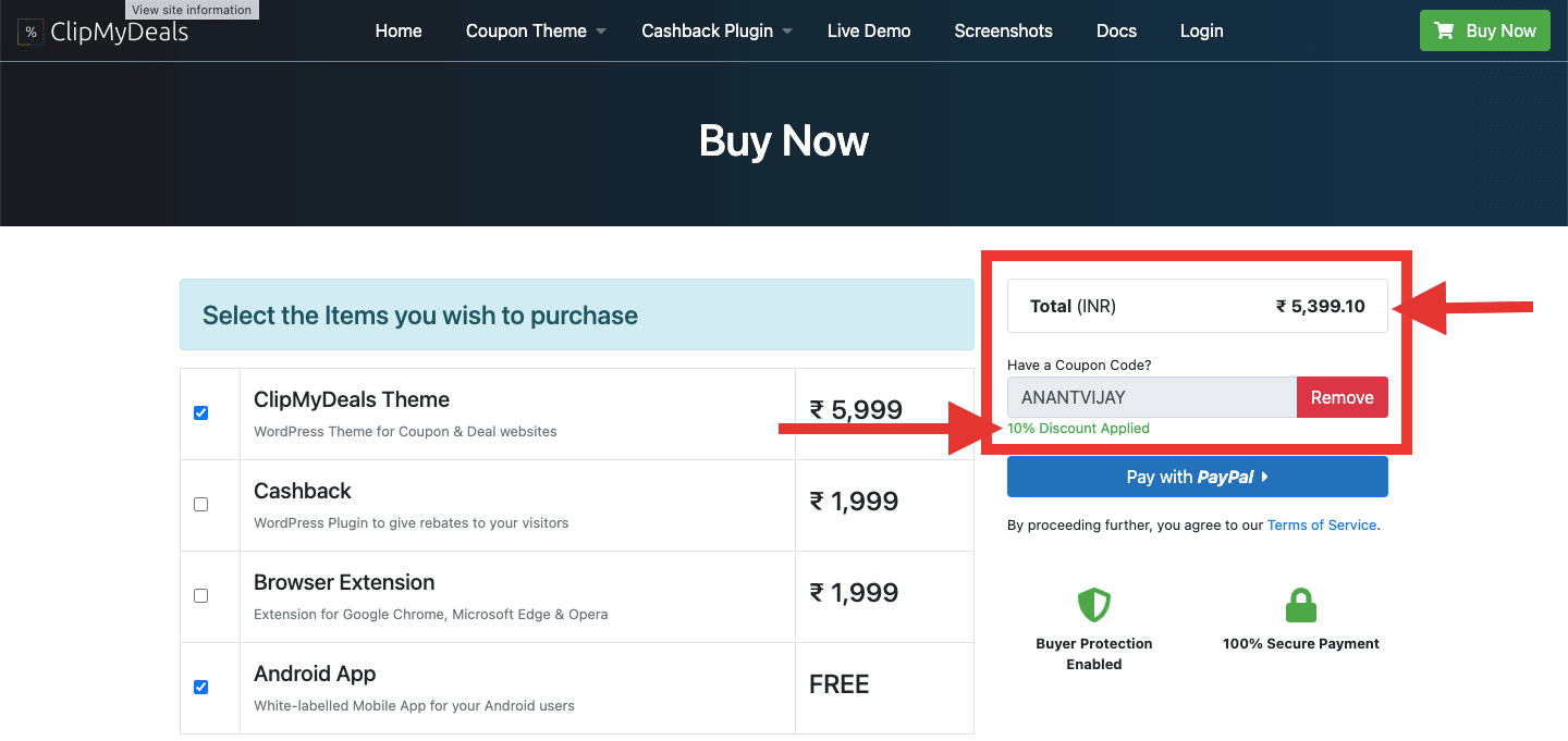 Get 10% Discount on ClipMyDeals Theme and Plugins
