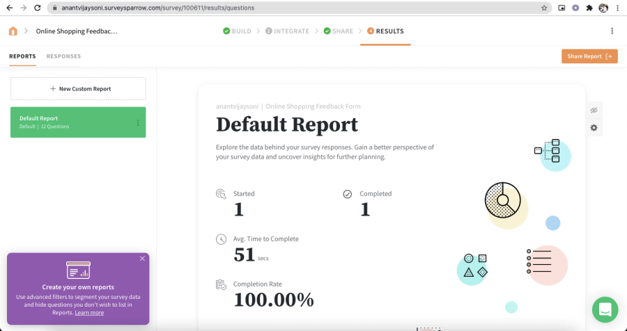 SurveySparrow Survey Report and Responses