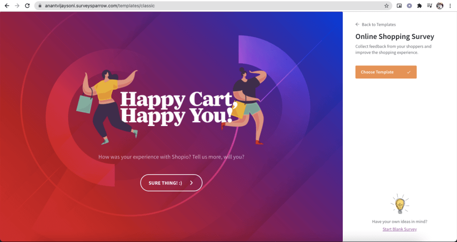 Try & Choose Template - SurveySparrow