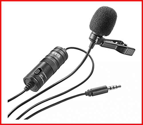 Boya Omnidirectional Lavalier Condenser Microphone With 20ft Audio Cable