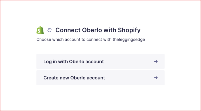 Create new account or Connect existing oberlo account with shopify dropshipping store