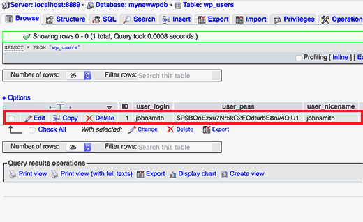 Step 3 users in wordpress - for reset your wordpress admin password