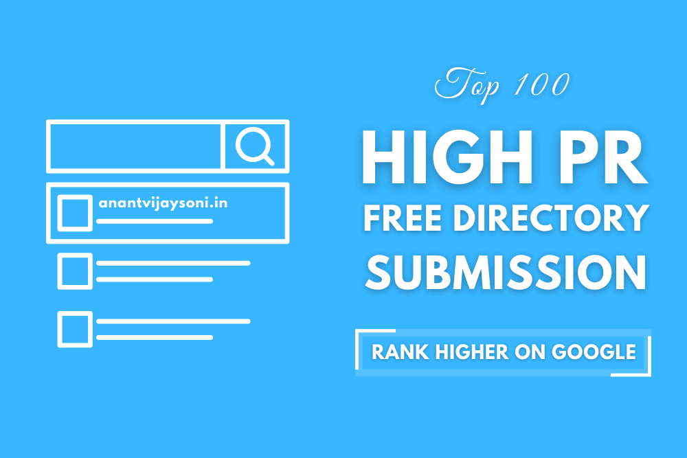 Top 100 High PR Free directory submission sites list