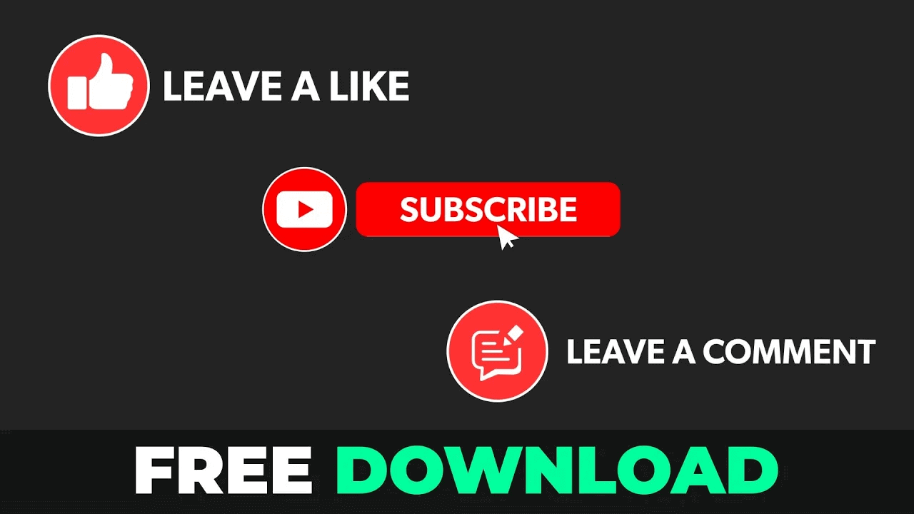 Animated Subscribe Like Comment Vertical Video - Free Download