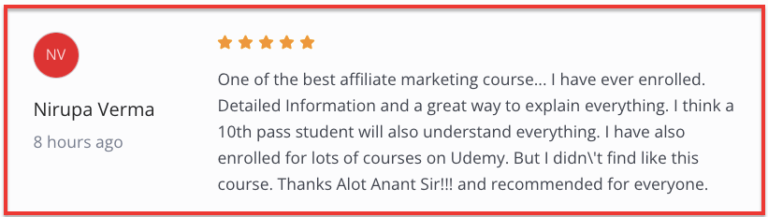 Affiliate marketing course review 2022