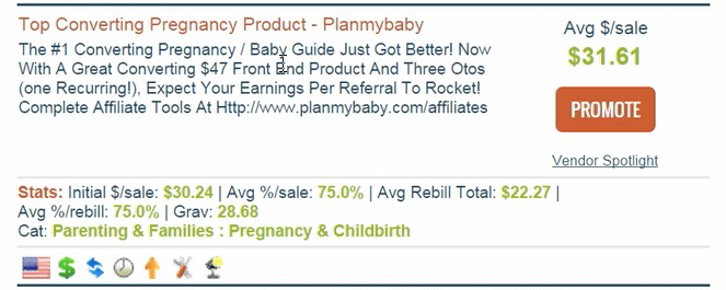 Top Converting Pregnancy Product - ClickBank